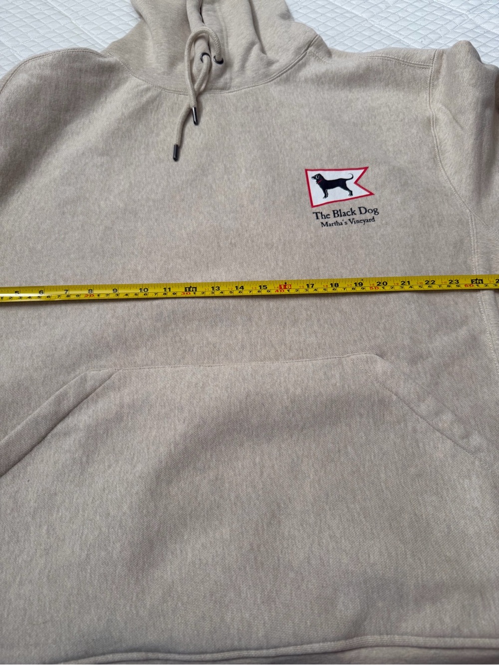 The Black Dog Beige Hoodie - Cozy heavyweight size xxl